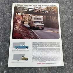 1970 International IH Trucks Dealer Sales Sheet Brochure Camper Pickups RVSingle page brochure