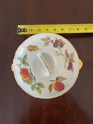Beautiful eversham gold trim china with handles, a very versatile piece. fruit decorated.