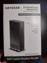 NETGEAR C6230 AC1200 Cable Modem Router. Used, is in good condition.