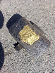 giberne Pompier Beuvron En Auge. En mauvaise état non touché. Brut de grenier