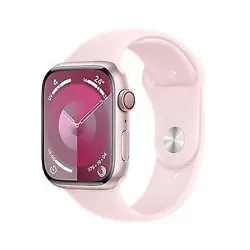 Apple Watch Series 9 GPS + Cellular Aluminium Rose Bracelet Sport Band S/M 45 mm - Montre connectée 4G LTE - Aluminium...