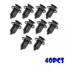 Durable POM Rivet Fasteners; 40Pcs in total; 4 Different Sizes 7.5 mm to 10 mm Hole Size Black POM. Cars good...