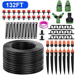 132FT drip spray all-in-one set includes: 1 Y-shaped connector. 1 132FT tubes . 1x 50ft Fabricated Misting Tube. 30ft...