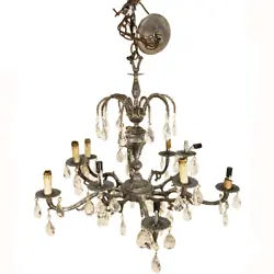 Antique Spanish 10 Light Chandelier Branch Design This unique Antique Spanish Chandelier is designed with a beautiful...