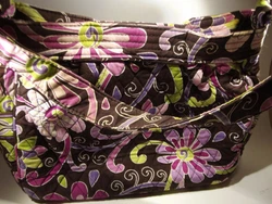VERA BRADLEY RETIRED PURPLE PUNCH BAG. Condition is 