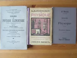 Physique classe de mathématiques A Béthencourt 1932.