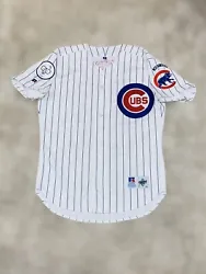 Up for grabs is a Retail Authentic Sammy Sosa Diamond Russell Athletic Jersey. With the 1998 HEY HEY Harry Carey...