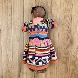 ANTIQUE Handmade female Seminole Doll palmetto Circa 1930s-40s. 11