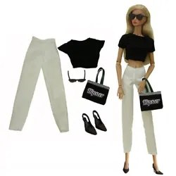 Fashion Doll Clothes Set for Barbie Doll Outfits Office Lady 1/6 Dolls Accessories For Barbie Shoes Bag Glasses Shirt...