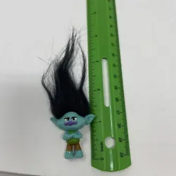 Dreamworks Trolls Branch Hasbro Figure Black Hair. Figure is used and comes as pictured (bin 106B)