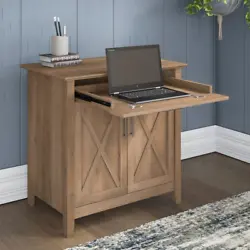 This Farmhouse Secretary Desk provides a central location for your laptop and is a casual storage solution for all your...