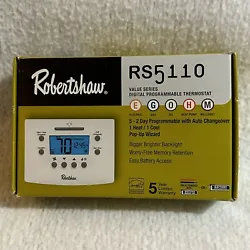 Enhance your homes heating and cooling system with the Robertshaw RS5110 Digital Programmable Thermostat. This...
