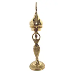 A unique and lovely incense burner in the shape of a Goddess. The domed lid lifts off to reveal a small dish for cone...