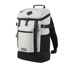 Top rubber handle allows for quick grab-and-go action as needed. Water resistant texture bottom. Front zipper pockets...