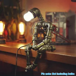 Product::Water pipe robot table lamp. 1 x robot table lamp with button switch. ☀ Equipped with 1 E26 sockets base,...
