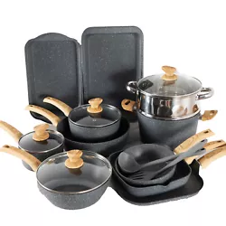 ❤Nonstick Pots and Pans Set - When buying cookware, one of the important things is nonstick capabilities. The...