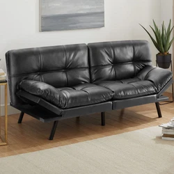 Adjustable Sofa Bed - The back of the futon couch bed has 3 angles to 120 °/160 °/180 °. The armrest can also be...