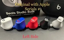 Beats Studio Buds. Beats Studio bud ( left ) or Charging Case. LEFT SIDE or Charging Case. Choose your missing piece: 1...