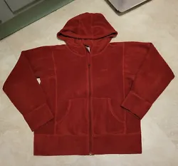 Selling Patagonia Womens Brown Fleece Full Zip Hooded Jacket Sweatshirt Size M Medium. It has a broken zipper (It works...