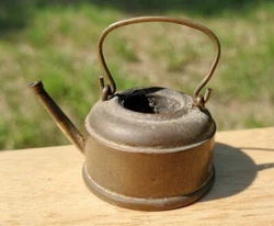 Up for sale is this antique heavy brass doll house kettle (100 grams). Its in good shape for its age with surface wear....