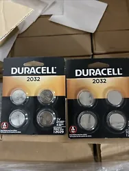 Duracell - 2032 3V Lithium Coin Battery - 4 count Each - Lot of 2.
