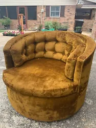 Antique Swivel Chair. Deep Mustard