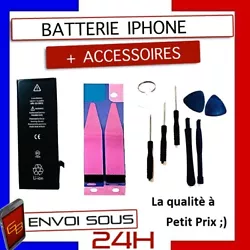 Batterie interne neuve 0 cycle compatible pour iPhone ( Modèle au choix )Nos batteries respectent toutes les normes de...