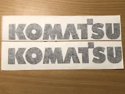 This is a listing for a set of 2 Kumatsu Stickers These stickers are in the color: gloss BlackThese stickers are...
