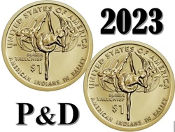 The 2023 reverse design features Maria Tallchief in balletic pose. The coins continue to retain their distinctive edge...