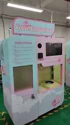 Cotton Candy Vending Machine. 30 variations, 4 flavors, machine excepts $1, $5, $10 and $20 bills. Very good passive...