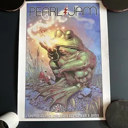 Pearl Jam Poster 11x17 Limited Edition Signed And Numbered 1/100 Rare By Scott Rare. Only 100produced small crease on...