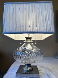This beautiful Waterford Crystal Lamp features a stunning globe design with a clear white light color. The lamp is...