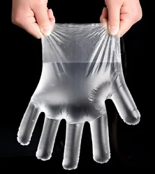 100PCS PE Disposable Gloves. Anti-oil, use sensitive, disposable PE film gloves to keep your hands skin too much...