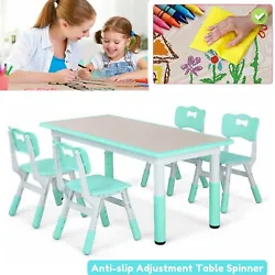 Features:     HIGH QUALITY: Kids table & 4 chairs set is made of fireproof board and PVC material. High-quality...