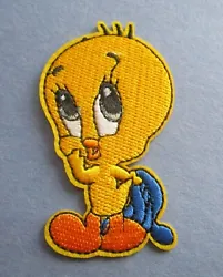Tweety Bird Holding a Baby Blanket. New Iron-On Patch Aprox 3
