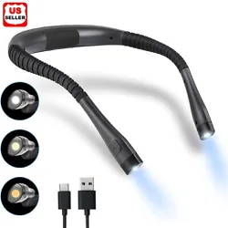 This LED neck reading light has 3 color temperatures and 9 brightness levels, with a flexible arm so you can easily...