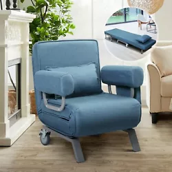 Folding Sofa Bed Sleeper Convertible Armchair Leisure Chaise Lounge Couch. 3-1 versatile armchair designed for both...