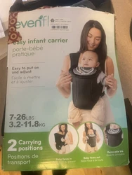 Evenflo 08411437 Infant Soft Baby Carrier Creamsicle - Black. New - open box