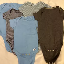 Baby boy size 3-6 months bodysuits. The item for sale is pictured. Colors may differ from pictures due to different...