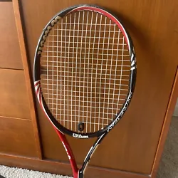 Wilson Six One 100Team 100 head 16x20 4 3/8 grip Tennis Racquet.