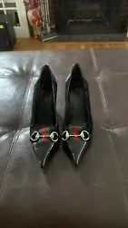 Womens authentic gucci heelsSize 7.5Patent leather toes, suede sidesExcellent used condition