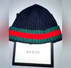 Gucci Wool Hat With Web. Condition is Pre-owned. Shipped with USPS Ground Advantage.