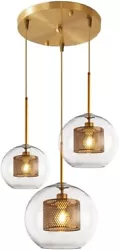 Style: Retro Color: Transparent+Gold Bronze Material: Metal+Glass Voltage: 110V-220V Wattage: Max 36W Switch: Wall...
