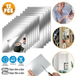 Quantity 12pcs. 💯😍 Multipurpose: Reflective mirror sheets can be used as interior decoration, beautification, gym...