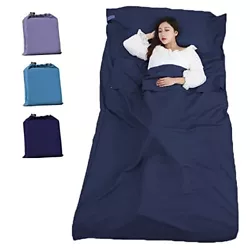 PORTABLE TO CARRY:This lightweight and compact sleeping sack sheets is foldable, and the size after folding is 19x20cm...