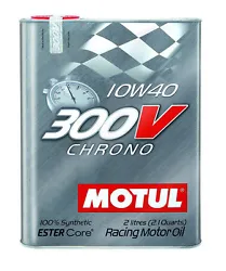 100% synthetic racing motor oil based on ESTER Core® technology. The 300V motorsport line improves performance of the...
