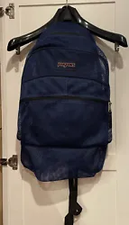 Jansport Navy Eco Mesh See Through Backpack Bookbag School Gym Concerts Games Adjustable straps