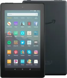 All-New Fire 7 Tablet —with Alexa. Examples include Storage: 16GB. Fire 7 tablet, USB 2.0 cable, 5W power adapter,...