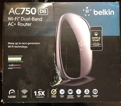 Belkin AC750 Wi-Fi Dual-Band AC+ Router model F9K1116 Sealed Internet Wifi USED. Tested workingIncludes power supplyBox...