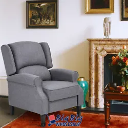 Recliner Chair Arm Chair Seat Manual Push Back Sofa Couch Living Room Lounge. Stylish Leather Recliner Chair Single...